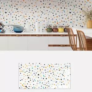 3mm 벽에 붙이는 타일 접착식 테라조 데코타일 대리석 시트지 60x30 10장