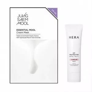 [헤라] UV프로텍터 톤업 피치 SPF50+/PA++++ 40ml + 마스크 팩 1매