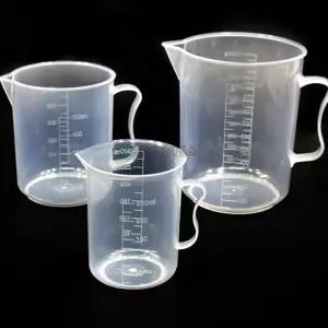 손잡이 달린 비이커 (PVC제) 250ml/계량컵/과학/키트/비커/유리/베이킹컵/플라스틱/1리터/커피/저그/눈금컵