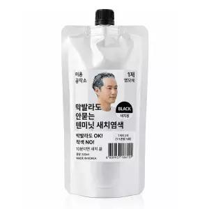 미용공작소 막발라도 안묻는 텐미닛 새치염색 - 블랙1제320ml+2제320ml