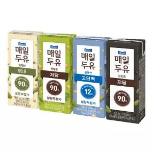 매일두유 24팩 4종혼합[고단백 검은콩 렌틸콩 99.9] 각6팩 190ml 무설탕 저당두유