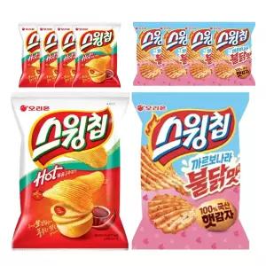 오리온 스윙칩 까르보불닭맛 55g, 5개 + 볶음고추장 60g,5개