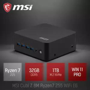 ⓒ MSI Cubi Z 8M 라이젠7 255 WiFi E6 32GB 1TB WIN11 / 산업 주식용 기업용 작고 가벼운 고성능 미니PC