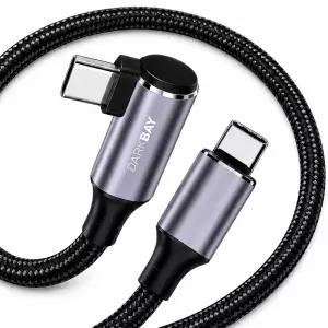 다크베이 ㄱ자형 100W C to C타입 초고속 충전 케이블 (0.25m/0.5m/1m/2m/3m)