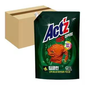 액츠 퍼펙트 딥클린 액체세제 일반드럼겸용 리필 1.5L 8개