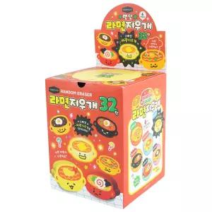 핑크풋 랜덤지우개 32탄 인박스(60개세트) 라면 시크릿 가챠 캐릭터 잘지워지는 지우개