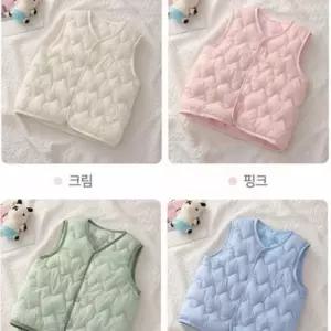 빠른 배송 물결캔디 여아조끼 누빔 아동의류 아동 경량패딩 경량 패딩 겨울 주니어 서치71