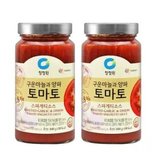 청정원 구운마늘과 양파 토마토 스파게티소스 600g 2개