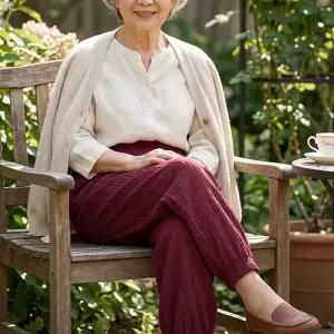 할머니옷 봄가을 후꾸르 플리츠 지퍼 시보리 몸빼바지[HW-1304] 춘추복 요양원옷 밴딩바지 일바지