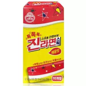 [도착보장] 오뚜기 라면스프 스틱 진라면 매운맛, 10개입, 1개