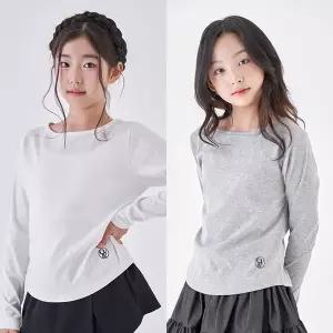 기본 베이직 티셔츠 / 여아 주니어 의류 초등학생 옷