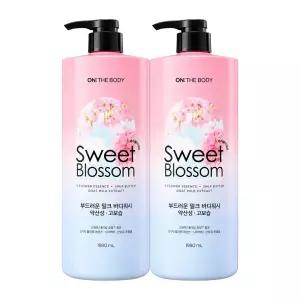 온더바디 스위트 블라썸 바디워시 체리블라썸 1980ml 2개 / 약산성 대용량 바디클렌저