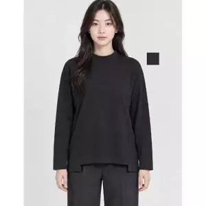 [하프클럽/뱅뱅]여성 사이드 슬릿 모크넥 긴팔티(KTC307)