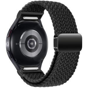 One Click 삼성 갤럭시 워치 7 / 6 5 4 밴드용 탄성 원단 40mm 44mm | 클래식 나일론 자석 스트랩 43mm 47mm Watch 42mm 46mm Pro 45mm, 노 갭 스포츠 손목밴드
