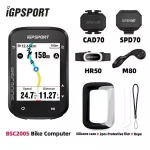 iGPSPORT BSC200S GPS 자전거 컴퓨터 24인치 컬러 스크린 무선 속도계 사이클링 주행 거리계 블루투스 ANT