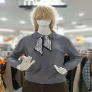 KM 무자크 25F/W 카라넥 스카프포인트 심플 니트 티 MP8WKT17