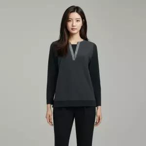 엄마옷 조이마담 T51920 펄 배색 티셔츠 중년여성의류