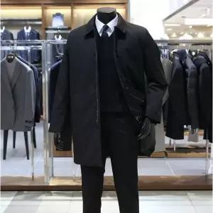 [바쏘](의정부점)25 FW 프리미엄 구스다운 셋 인 카라 패딩코트 오리지널 블랙