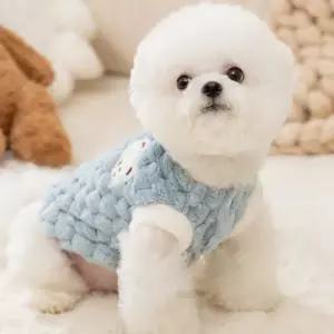 강아지 고양이 반려견 겨울 곰돌이 와펜 털 티셔츠