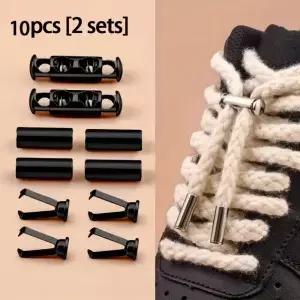 10Pcs 스프링 코드 잠금 장치 노타이 신발끈 버클 조절 가능한 드로스트링 클립 후드 팬츠 DIY 공예 용품