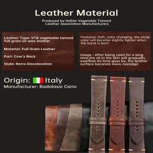 MAIKES 수제 시계 밴드 나비 버클 야채 무두질 소 가죽 Made In Italy 퀵 릴리스 팔찌 밴드 시계 스트랩
