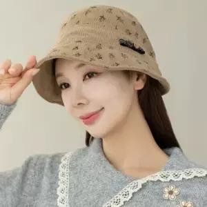 디얼마미 꽃나염 코듀로이 벙거지 마담 미시 중년 여성 빅사이즈 40대 50대