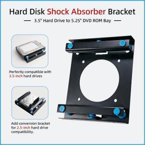 3.5인치에서 5.25인치 하드 디스크 충격 방지 브래킷 (PC 케이스용) 3.5 HDD에서 DVD ROM 베이 장착 어댑터