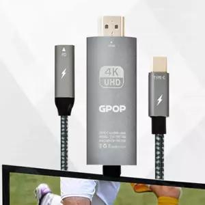 라이프UP PD 충전겸용 C to HDMI 미러링 케이블 티비연결잭 핸드폰TV연결