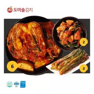 도미솔 김치 3종 총10kg 포기김치 6kg + 총각김치 2kg + 갓김치 2kg