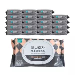 모나리자 내추럴 순수 플러스 물티슈 캡형 100매 x 20개