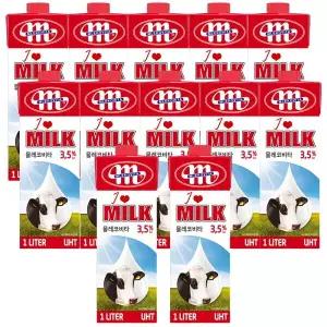 믈레코비타 아이러브밀크 수입멸균우유 3.5% 1L x 12개 hgb