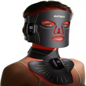 얼굴과 목을 위한 레드 라이트 테라피 마스크를 사용한 4가지 모드 무선 페이스 850nm 적외선 및 2000mAh