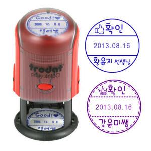 [자동스탬프]신기한자동스탬프_날짜변경 확인도장-30mm(46130)