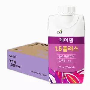 [공식] 케어웰 1.5플러스 200ml 30팩 고농축 고단백 고칼로리 완전 균형영양식 환자식 식사대용