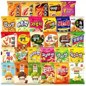 농심 봉지과자 29종 골라담기 / 과자 간식 스낵 새우깡 양파깡 포스틱 감자깡 자갈치 바나나킥 포테토칩
