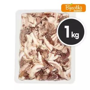 춘풍접객 삶은 돼지 머릿고기 슬라이스 1kg _국밥용 업소용 가정용 대용량 식당용 냉동 순대국