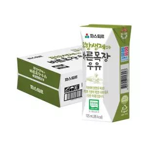 [파스퇴르][본사직영] 무항생제 바른목장 우유 125mlx24팩