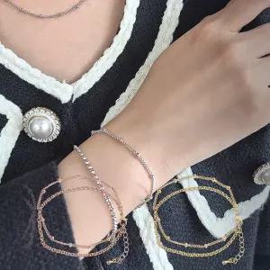 14K 페르시 레이어드 체인 팔찌 BA0512