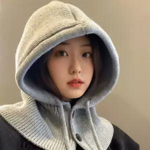 니트 바라클라바 머플러 여성 넥워머 겨울모자