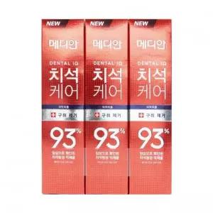 [하프클럽/오티마트]메디안 치석 구취 치약 120g 3입