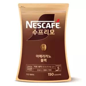 네스카페 수프리모 아메리카노 블랙 리필 파우치 150g 2개