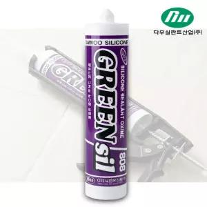 다우 실리콘 무초산 그린씰 808 창호 글레이징 걸래받이 몰딩 다용도 샷시 외장 렉산 백색