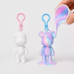 무지 DIY 베어 곰돌이 키링 키홀더 푸어링아트 커스텀 콜라쥬아트 미술놀이 8cm