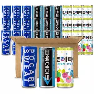 포카리스웨트 240ml 10캔 + 파워에이드 240ml + 토레타 240ml 10캔 (총 30캔)