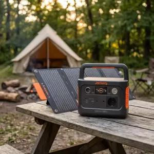 잭커리 파워뱅크 300 Plus + 40W 솔라 패널 세트 캠핑 인산철 휴대용 고속충전