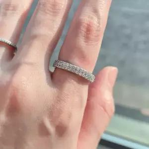 랑데시아 여성반지 실버 925 SILVER 은 지르콘 큐빅 웨딩더블 오픈반지