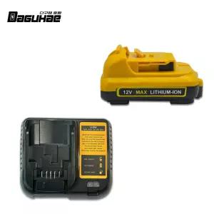 호환 디월트 12V 3.0Ah 배터리 DCB112 1.2A 미니 배터리 충전기 세트