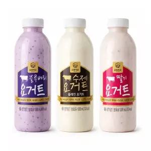 강훈목장 수제요거트 1000ml 맛별세트(플레인+딸기+블루베리) [원산지:국산(경상북도 구미시)]