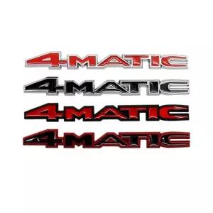 [제이큐]차량용 자동차 4MATIC 포매틱 4륜 엠블럼 스티커 뱃지 블랙레드 문구/