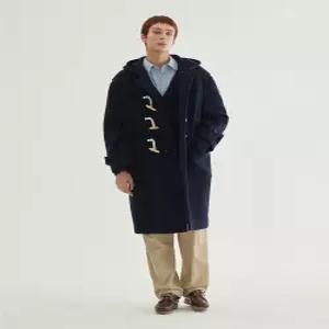 커버낫 울 후드 더플코트 Dark Navy 5480463